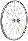 Wilkinson Front Wheel 36 Hole Single Wall MTB Rim, V-Brake, Solid Axle Steel Hub, Silver Spokes, 26 x 1.75 Inches - Silver