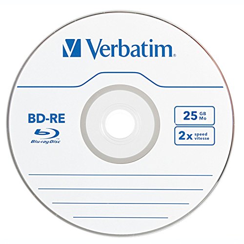Verbatim 25GB BD-RE Single Layer 2x White Blue Surface ScratchGuard Plus 10-er Pack Spindle - 2