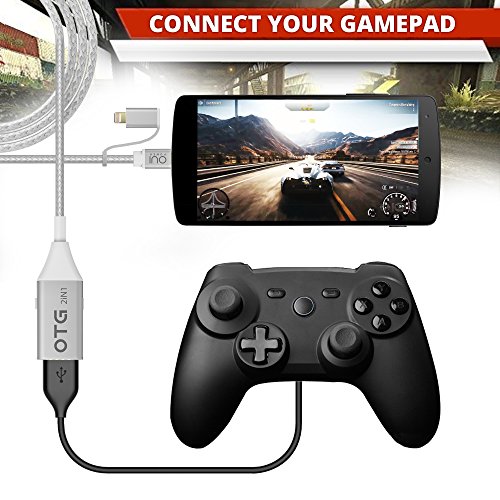 [KICKSTARTER] 2-in-1 OTG zu Micro USB Kabel Adapter (Male & Female Switch) für Android Smart Handys & Tablets(up to Android 4.2 and mit OTG Funktion), mit Micro USB zu Lightning USB Kable Adapter, Aluminium Grey - 7