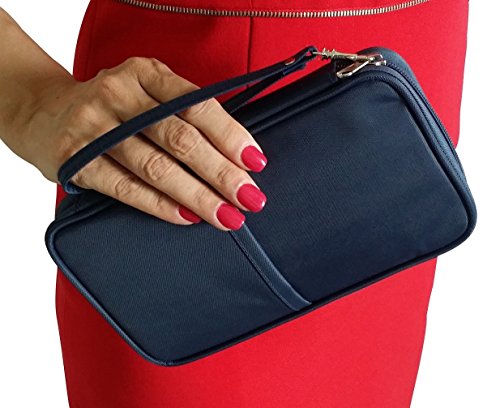 Portafoglio Passaporto RFID Antifurto - Organizer Da Viaggio In Pelle Sottile Per Documenti E Carte