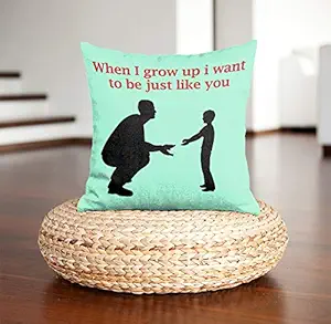 DreamVio Soft Fabric Cushion, Pillow Gifts for Daddy,Grandpa,World's Best Dad,Pyare Papa on Birthday's & Father's Day Color : Green Size : 12 x 12 inch Design 156