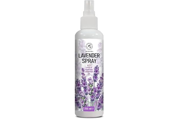 Lavender Pillow Spray 250ml - Mist Spray with Lavender Essential Oil - 100% Pure Lavender Aromatherapy Spray - Great for Yoga & SPA - Relaxation & Good Sleep - Room Spray for Good Mood