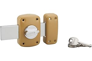 THIRARD - Verrou à Bouton Corvette pour Porte de Garage - Cylindre Laiton 30 mm - Ø 23 mm - Pêne 160 mm - Acier - 3 Clés Crantées - Époxy Bronze - Hauteur 90 mm - Largeur 60 mm