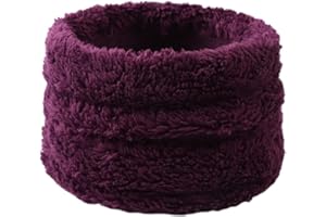 Pesaat Winter Girls Scarf Polar Fleece Children Neck Warmer Knitted Kids Toddler Round Scarves