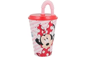 ALMACENESADAN 2520; vaso con caña Easy Minnie Bloom, capacidad 430 ml; producto de plástico; NO BPA