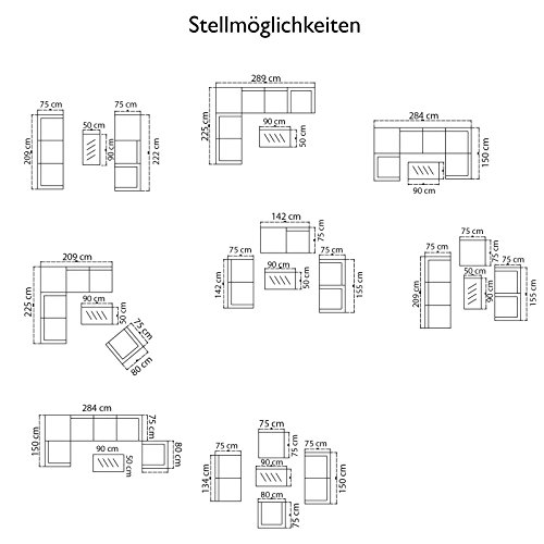 Svita Gartenset XXL (4 Sitze, 1 Tisch, 1 Bank, 1 Kissenbox) aus Rattan – variable Anordnung - 4