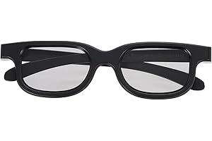 sourcing map Polarized 3D Viewing Glasses, Passive Circular 3D Glasses for Anaglyph Movie Cinema Game TV Photo Projectors