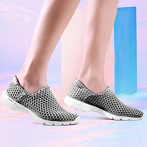 Camel Womens Lightweight Sneakers Mesh Trainer Slip On Walking Running Shoes (5 UK, Black)