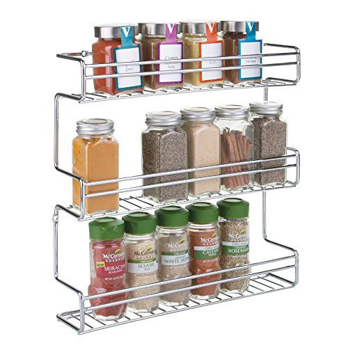 InterDesign 48900EU Classico Wandmontiertes Gewürzregal für die Küche – Chrom, Steel, Chrome, 30,9 x 7 x 32,9 cm - 3