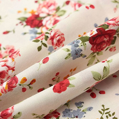 KING DO WAY 10 Stueck Stoffpakete Patchwork Stoffe Baumwolle Stoffreste Paket Reste Rot 45cm 45x45cm - 4