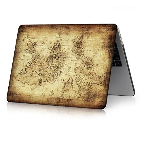 Case MacBook New Pro 13 Retina H  lle   Haocoo Vintage Map Design Ultra Slim D  nn Kratzfeste matt rutschfest Hartschale Kunststoff Schutzh  lle Snap 