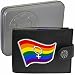 Produktbild Gay Pride Rainbow Female Flag Homosexuelle Regenbogen weibliche Flagge Klassek Herren Geldbörse Portemonnaie Brieftasche aus echtem Leder schwarz Geschenk Präsent mit Metall Box