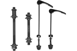 Bessy shop Set de Serrage Rapide pour Vélo, 1 Paire de Libération Rapide de Velo 2pcs Dégagement Rapide et Arbre Creux pour Vélo 2pcs Avant Axe Arrière Creux pour Plupart des Vélos, Vélo De Route VTT