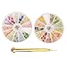 Born Pretty 3mm Colorful Beaded Ring Stud And Dotting Tool Set For Acrylic UV Gel Nail Art