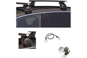 MOTO SPORT MONDO Compatible avec Toyota Ch-R 5p 2020 (68109) Barres DE Toit DE Voiture Barre DE Voiture 110CM sans Main Courante avec Fixation DIRECTE sur Le Support DE Toit en Acier