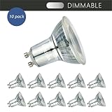  Sanlumia Bombillas LED GU10, Regulable, 7W = 75W Halógena, 650Lm, Blanco Neutro (4000K), 38 ° ángulo de haz, Iluminación de Techo para Cocina, Oficina, o Baño, Paquete de 10