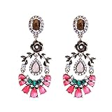 Material:✿Stone Wanmei-erhuan Láminas Coloridas Tiendas Online Pendientes De Flor De La India Pendientes Vintage Pendientes Bisutería Accesorios Para Mujer