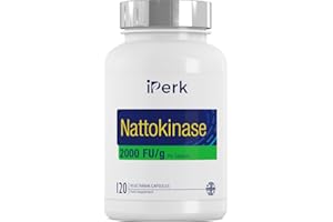iperk Nattokinase | 120 Natto Capsules - Each Capsule Contains Nattokinase 2000fu Extract sourced from Fermented Soybeans Made in The UK