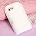 Produktbild iPhone 6S Plus Hülle, iPhone 6 Plus Hülle, SevenPanda Pelzigen Schutzhülle Luxus Frauen Girly Nette Bling Diamanten Bowknot Design Flauschigen Weichen Warmen Hülle Schützende Rückseitige Abdeckung TPU Silikon Weich Plüsch Wolle Flauschige Kaninchen Rabbit Pelz Haar Handy Anti-Kratzer Schale Tasche Pelzigen Kaninchen Bunny Pelz Flauschigen Weichen Case Schutzhülle Dünne Schale für iPhone 6 Plus/iPhone 6S Plus 5.5 Zoll - Weiß
