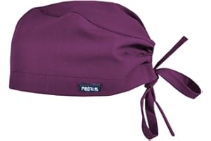 MEDIZAL FASHION - Op Hauben mit Schnüren Unisex LuXmi - Haar Haube für Haare, Op Haube Stoff Wiederverwendbare, Krankenschwester Kostüm Zubehör - Kostüm Arzt Kopfbedeckung Italienische Pflaume