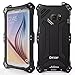 Produktbild wowaswill Wasserfest Metall Bumper für Galaxy S6 Edge (Schwarz),Armor Hybird CNC Alumininium Silikon Schutz Tasche Handy Hülle Outdoor Case Wasserfest/Stoßfest/Staubdicht