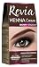 Revia Henna Cream Black Brown Eyebrow and Lashes 10 Applications Kit Tint (Brown)