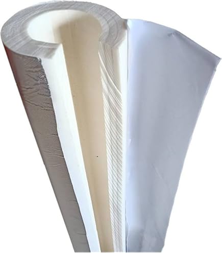 0.95m Coppelle In Lana Di Roccia Con Alluminio, Tubo Isolante Per Tubi, Ignifugo Antigelo, Ispessito Autoadesivo Isolante Utilizzato In Bagno, Tubo Di