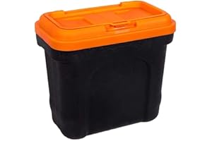 EMTEC Pet Food Storage Container Animal Cat Dog Dry Food Bird Seeds Bin Box Tub (20L Small, Orange)