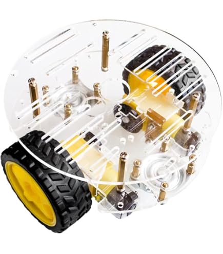 Kit Châssis Voiture 4WD Arduino – Avec Encodeurs Tachymètres, Moteurs 148, Structure ABS/métal – Robotique éducative
