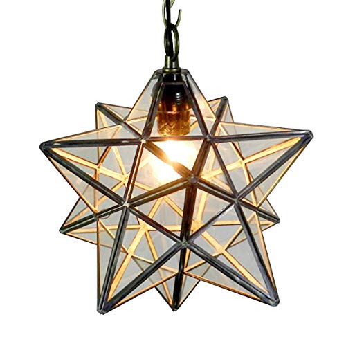 Preisvergleich Produktbild Stern Decke Licht Schattig Klares Glas Transparente Lampenschirme Kronleuchter Lichter Loft Für Korridor Gang Tür Bar Schlafzimmer Restaurant Wohnzimmer Hausbeleuchtung (30Cm)