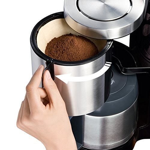 Siemens TC86503 Kaffeemaschine / 1100 Watt / 8-12 Tassen / Edelstahl-Thermokane / schwarz - 5