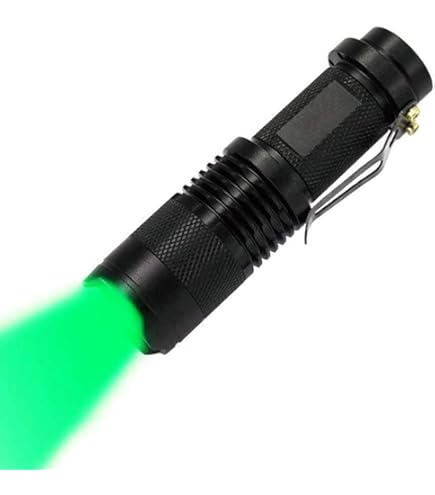 2 Pack Professional Rechargeable Flashlight Long Distance Range Green