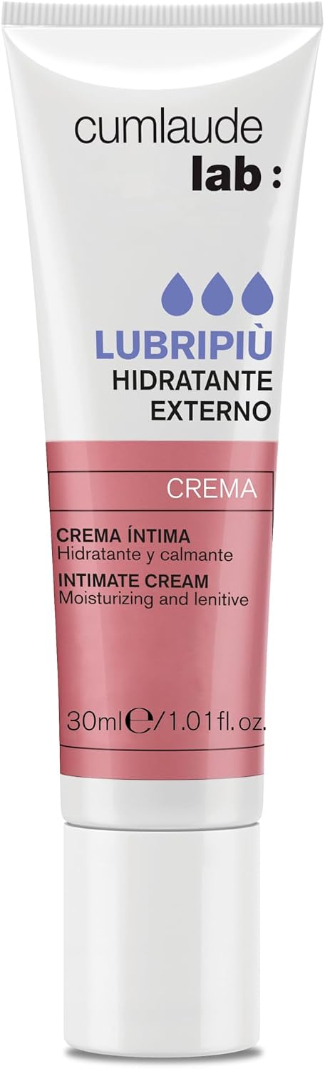 Cumlaude Lab - Lubripiù Crema Íntima, Crema Vulvar Hidratante Externo, con Ácido Hialurónico, Ácido Láctico y Aceites Vegetales, Protege, Calma e Hidrata - 30 ml