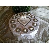 Schachteltorte PERLENHOCHZEIT WEISS-SILBER Geldgeschenk Hochzeit Torte