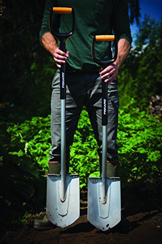 Fiskars Gärtnerspaten für harte, steinige Böden, Spitz, Länge 120 cm, Qualitätsstahl-Blatt/Glasfaserverstärkter Kunststoff-Stiel, Schwarz/Orange, Xact, L, 1003683 - 14