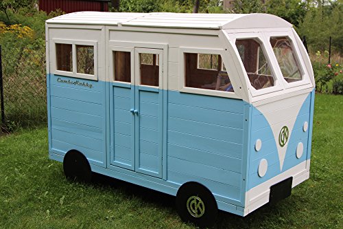 Preisvergleich Produktbild Kinderspielhaus Stelzenhaus Kinderhaus aus Holz FunCar L198 x B102 x H150 cm