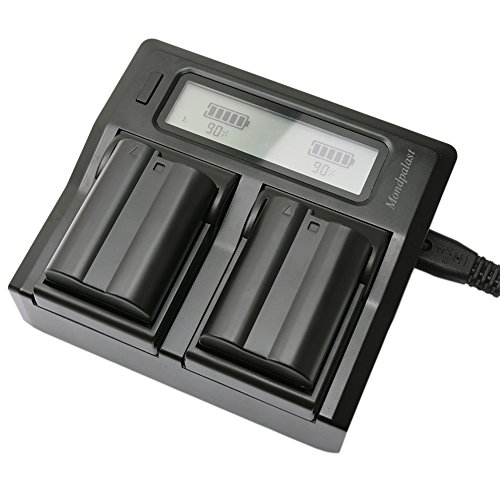 Mondpalast   LCD Double Num  rique Cam  ra Batterie Chargeur avec sortie USB pour Nikon rechargeable Li-ion Batterie EN-EL15 ENEL15 EN EL15 Nikon DSLR D500 D7200 D750 D600 D610 D810 D810A D7000 D7100 D800 D800E Nikon 1 V1