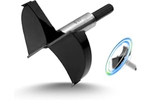 HAIMAYEE Broca Forstner 80mm Broca Para Madera Taladro de Aleación Con Tres Dientes de Posicionamiento y Vástago Redondo Para Corcho,Tablones de Madera Dura,Plástico