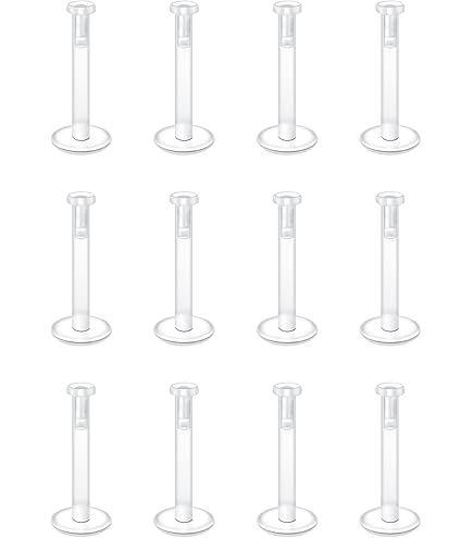 Fectas 20 Pezzi 16 Gauge Trasparente Labbro Barretta Flessibile Orecchio Labret Retainer Stud
