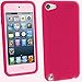 Produktbild igadgitz Pink Silikon Skin Tasche Hülle Etui Case Cover for Apple iPod Touch 6. Generation (Juli 2015) & 5. Generation (2012-2015) Case Cover + Displayschutzfolie