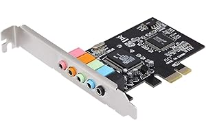 Docooler PCI-E Express Karte 5.1 Sound 5 Port Soundkarte Surround Stereo Soundkarte für Büro