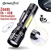 Produktbild AmyGline LED Taschenlampe T6 + COB 4-Modi USB Wiederaufladbare Taschenlampe Super hell Aluminiumlegierung Taschenlampe