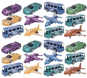 Toyshine Set of 24 Vehicles Toy Pack with Friction Power, Toy for Boys Girls Baby 3 4 5 6 Car Set Toy Return Gift Gieaway Bag Filler Surprise