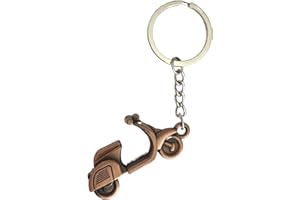 AUTOZOCO Llavero Metálico en forma de Moto Vespa, Llavero con Diseño de Motocicleta Vespa 3D, Llavero Motero, Llavero Colgante Vespa, Regalo Llavero, Llavero Souvenir, Metálico