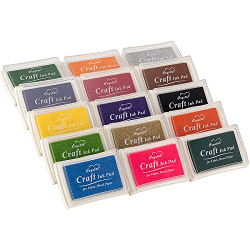 EFANTUR Tamp  n Tinta Almohadilla de Sello 15 Colores Ni  os No T  xico Seguro y Lavable para Sellos de Goma Madera Papel Tela Pinturas del Dedo Diy de Arte y Huellas Dactilares