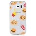 Produktbild Samsung Galaxy S6 Hülle, CXTcase Ultra Slim Flexible Transparente Weiche Silikon TPU Gel Stoßfänger Schutzhülle Anti-Kratzer Griffabdeckung für Samsung Galaxy S6 - Pizza Hamburger und Pommes Frites
