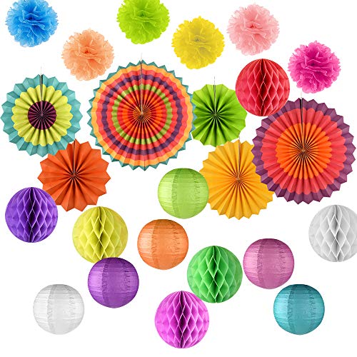 Decoraciones De Abanicos De Papel Colgantes Para Fiesta En N | Meses Sin Interés