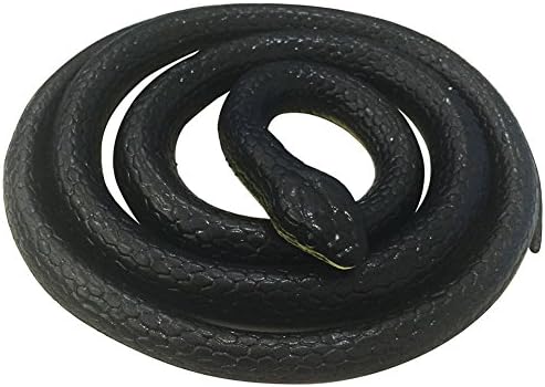 Happy Fd 128cm Length Soft Rubber Fake Mamba Snake Realistic Reptile Animal Toy Garden Props Joke Prank Toy For Children Kids