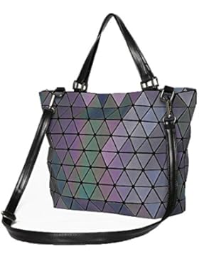 Uniqstore Frauen PU Geometrische Handtasche Lingge Umhängetasche Fashion Shopping Taschen