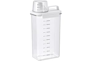 MumdoYAL 2300 ML Doseur Lessive Liquide avec Tasse à Mesurer, Distributeur de Lessive, Distributeur Lessive Liquide, Rangement Lessive